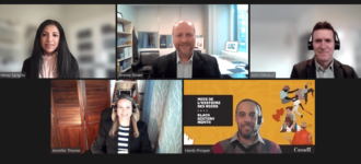 Making the leap group shot Photo des panelistes de l'événement - Picture of event panelists