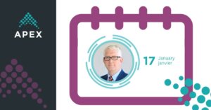 Calendar icon with picture of speaker - January 17 event